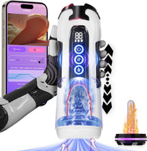 Load image into Gallery viewer, 9-modes: sucking, vibrating thrusting, male heated pocket-type vaginal oral sex masturbator