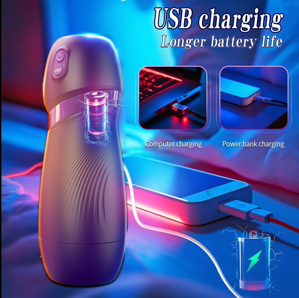 An ultra-realistic vaginal masturbator featuring 9 vibration and suction modes, delivering a 3D tactile sensation.