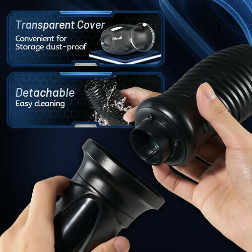 Electric masturbator for men with 7 vibration modes, 360° rotating silicone pocket pussy, and 3D realistic spiral texture. Sex toy for masturbation, blowjobs, sucking, and penis training.