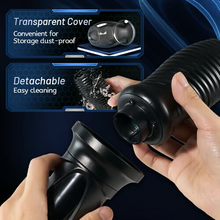 Load image into Gallery viewer, Electric masturbator for men with 7 vibration modes, 360° rotating silicone pocket pussy, and 3D realistic spiral texture. Sex toy for masturbation, blowjobs, sucking, and penis training.