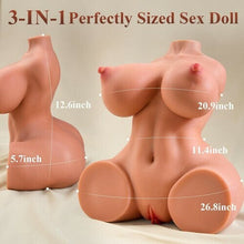 Load image into Gallery viewer, Daniela - Realistic Butt Latina Sex Torso Toy – Valentina Morena Soft Latex Breast &amp; Hip Design