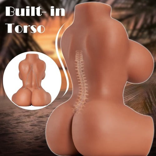 JASMIN - 3 in 1 Vagina Anus and Breasts Triple Sensations Lightweight Portable Sex Torso Love Sex Doll