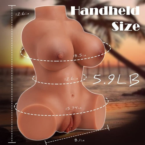 JASMIN - 3 in 1 Vagina Anus and Breasts Triple Sensations Lightweight Portable Sex Torso Love Sex Doll