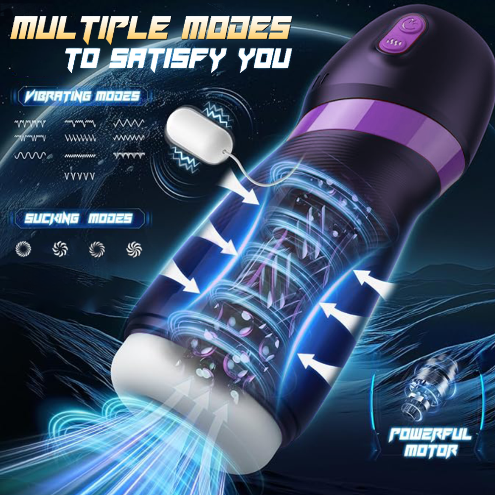 An ultra-realistic vaginal masturbator featuring 9 vibration and suction modes, delivering a 3D tactile sensation.