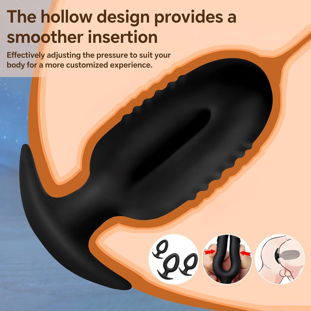 3-piece anal plug set – a hollow silicone anal plug set, suitable for beginners to advanced training, soft, flexible, and made of safe materials