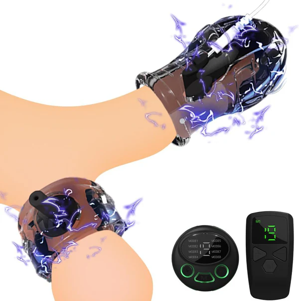 E-stim Eichel Penistrainer Stimulator mit 19 Electric Shock Intensity & 8 Modes