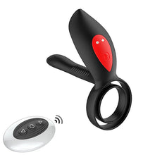 Load image into Gallery viewer, Adult sex products men's ring vibrating lock fine ring double ring male and female resonator electric negative vibrator