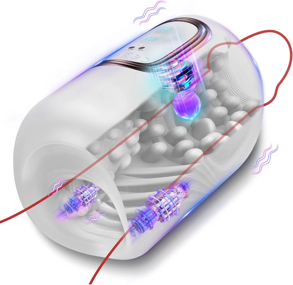 Dual-Motor 10X Tapping Multi-Speed Intense Vibration Stroker