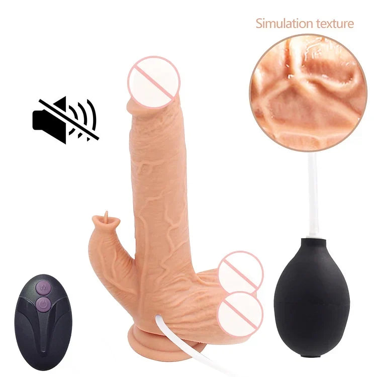 Fake Penis Vibration Machine Gun Women's Water Spray