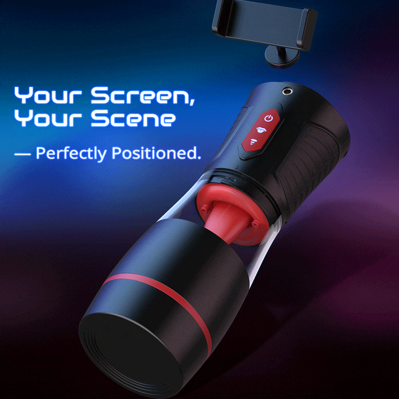 LickMe Phone Holder 4 Suction 7 Tongue-Licking Voice Function Masturbator