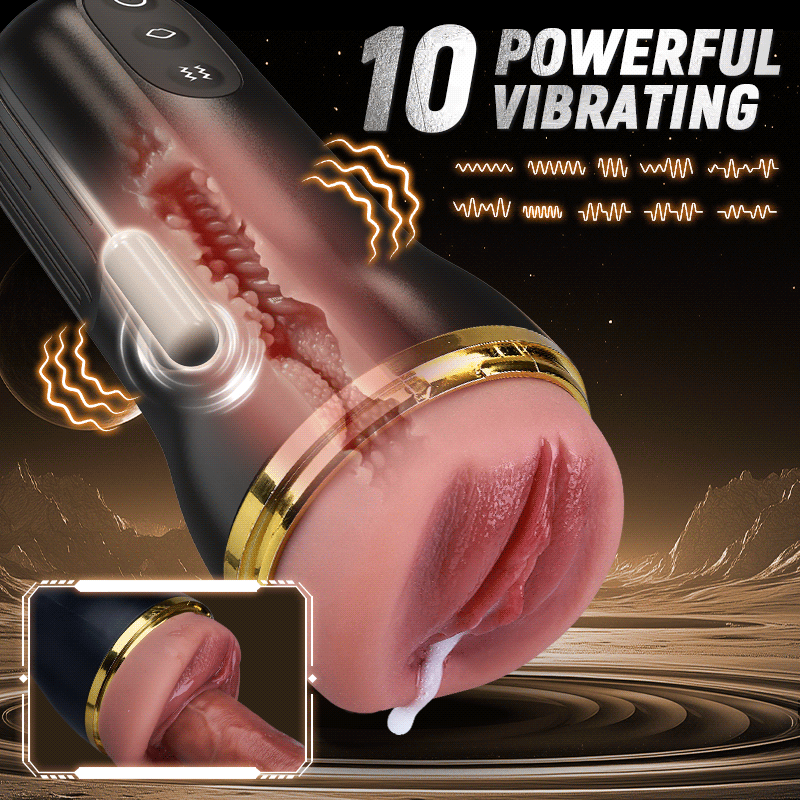 The Captain 10 Vibrating Sucking Deep Throat Male Stroker