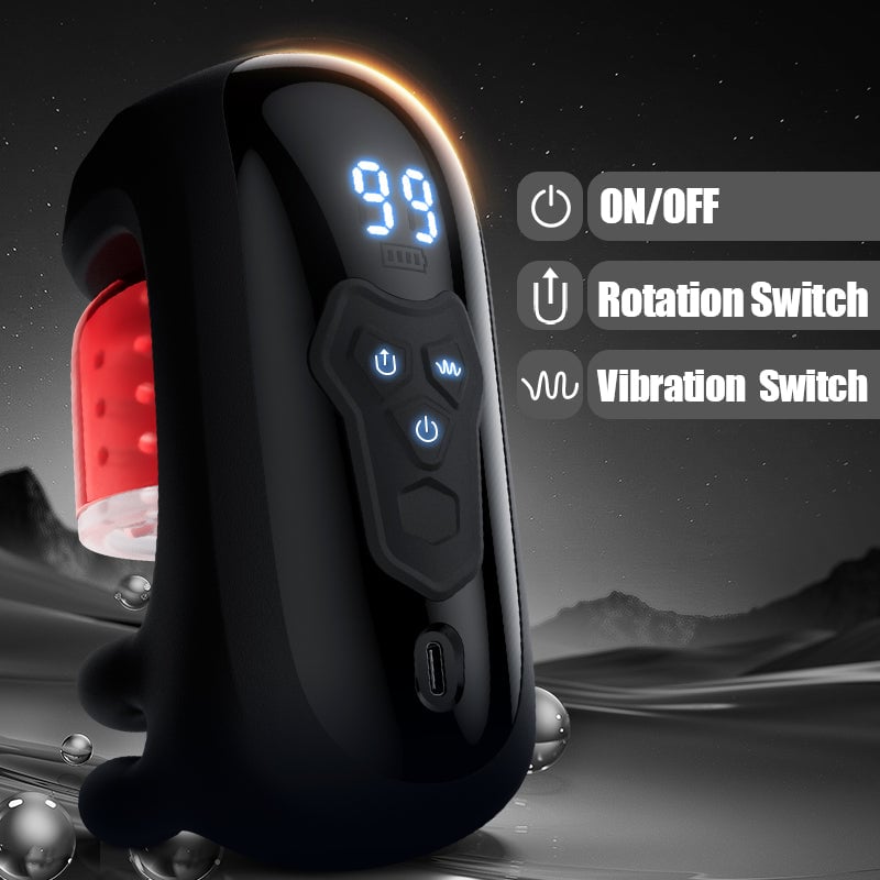 Evanza Finger 2.0 Penis Vibrators – 9 Vibration 9 Pinch & 9 Rotation Glans Trainer