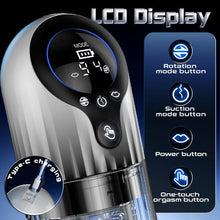 Load image into Gallery viewer, 9 Rotating &amp; 4 Suction &amp; Licking Pocket Pussy One-Touch Boost Automatic Male Masturbator