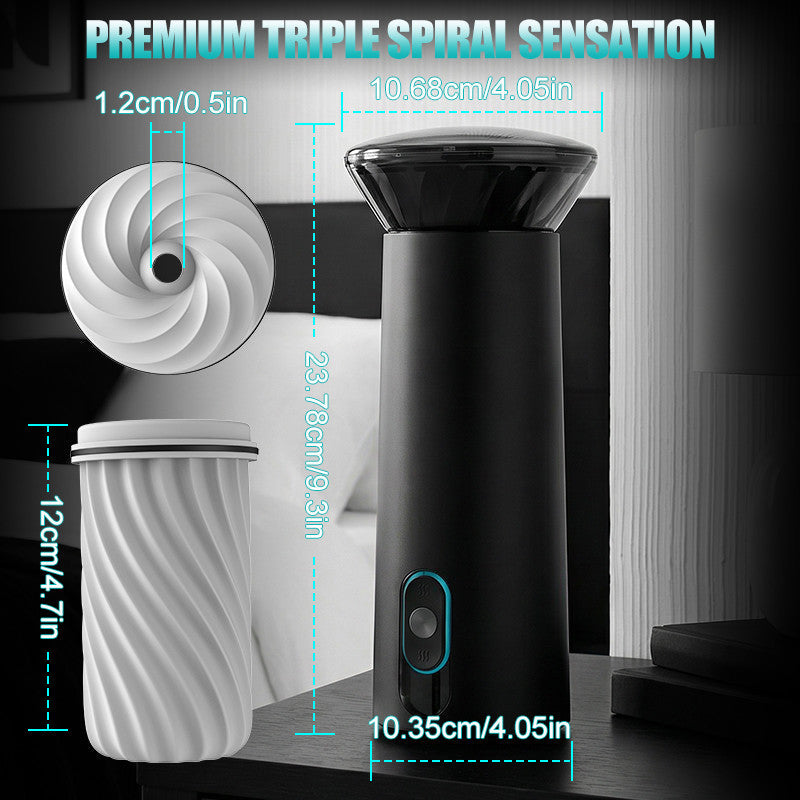 9 Suction Modes & Powerful Vibration 2.8x Wide Sleeve Electric Male Masturbator Cup