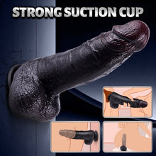 Load image into Gallery viewer, Kronos - 8.27'' Ultra Thick Black Thrusting Dildo with Heating Intense Girth for Deep Filling Stretch