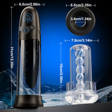 Load image into Gallery viewer, BathFun Pro - AI Pressure-Controlled 9 Vacuum Training LCD Real-Time Pressure Display 58dB Penis Pump