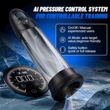 Load image into Gallery viewer, BathFun Pro - AI Pressure-Controlled 9 Vacuum Training LCD Real-Time Pressure Display 58dB Penis Pump