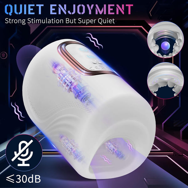 Dual-Motor 10X Tapping Multi-Speed Intense Vibration Stroker
