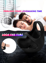 Load image into Gallery viewer, Remote Control Cock Ring 9 Modes Vibration 2 IN 1 Testicle Penis Massager