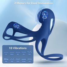 Load image into Gallery viewer, Men's Rechargeable Vibrating Cock Ring – Powerful multi-speed vibration; stretchy design for delayed ejaculation.
