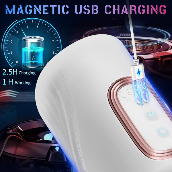 Dual-Motor 10X Tapping Multi-Speed Intense Vibration Stroker
