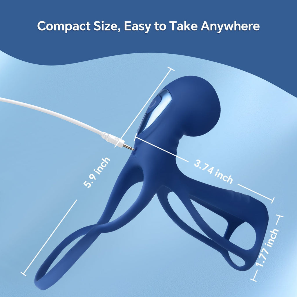 Men's Rechargeable Vibrating Cock Ring – Powerful multi-speed vibration; stretchy design for delayed ejaculation.