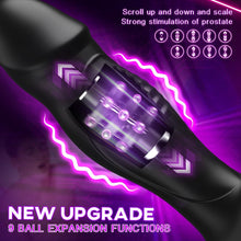 Load image into Gallery viewer, Prostate Massager Anal Toys with Penis Ring 9 Swing Rolling Vibrating Butt Plug