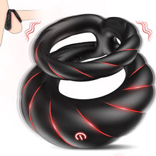 Load image into Gallery viewer, Mighty Grip - 10 Frequency Vibration Dual Limitation Silicone Penis Ring