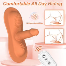 Load image into Gallery viewer, Dual Dildo Rider Thrust &amp; Grind Hands-Free Pad Vibe
