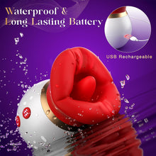 Load image into Gallery viewer, Big Mouth Tongue Licking Swinging Suction Vibration Oral Sex Toy