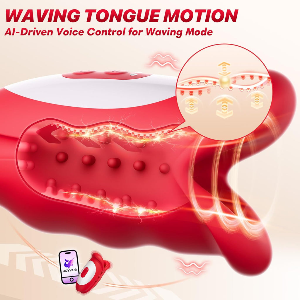 New 4 in 1 Waving Blowjog Trainer Wave Tongue Motion Penis Vibrator