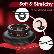 Load image into Gallery viewer, Mighty Grip - 10 Frequency Vibration Dual Limitation Silicone Penis Ring