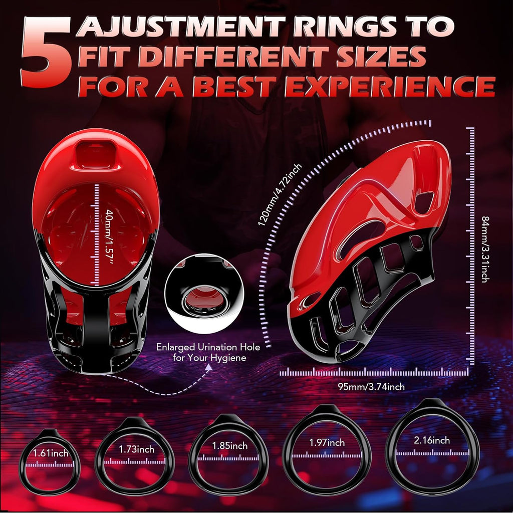 APP Remote Control Male Chastity Devices Sissy Cock Cage with 10 Vibrations