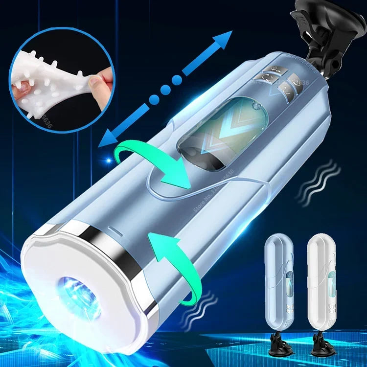 Telescopic Piston Rotating Fully Automatic Male Masturbation Cup