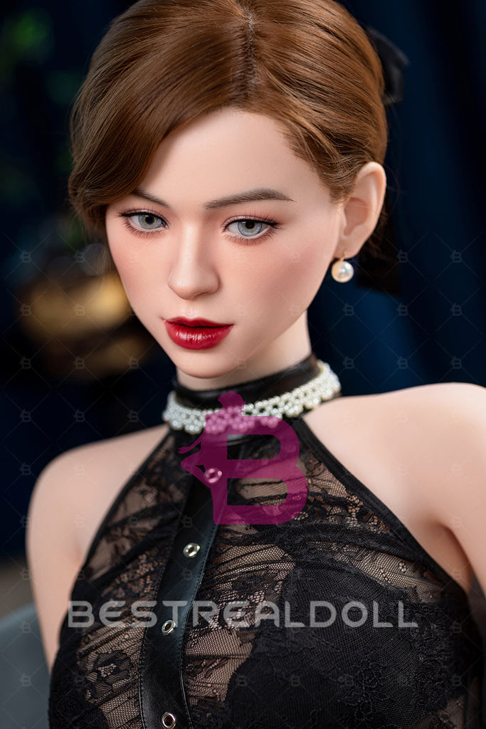 US Stock - YAMIEE Eira 163cm SNK24 Natural Skin Silicone ROS Head Sex Doll TPE Body Oral Sex Love Doll