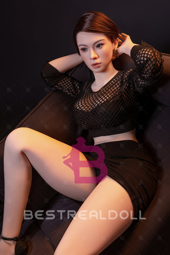 US Stock - RIDMII Aidra 158cm Unique Design Silicone Movable Jaw Oral Sex Love Doll TPE Body Adult ROS Head Sex Doll