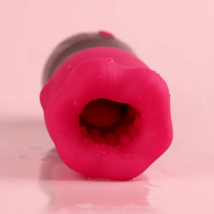 BeadGrip Licker Male Masturbator with Licking & Vibration