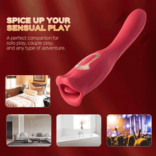 Load image into Gallery viewer, Eva - Biting Mouth Vibrating Tongue Clit Stimulator G-spot Vibrator