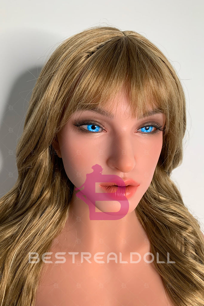 US Stock - YAMIEE Amia Unique Design 166cm #616E Silicone ROS Head TPE Body Movable Jaw Realistic Oral Sex Doll (Free 2ND Head)
