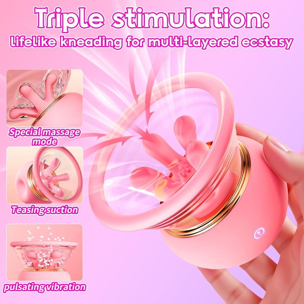 Velour Grip Kneading & Vibrating Nipple Stimulators