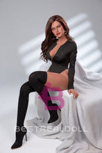 Load image into Gallery viewer, YAMIEE Ella 163cm Silicone ROS Head Movable Jaw Sex Doll TPE Body Tanned Skin Oral Sex Adult Love Doll