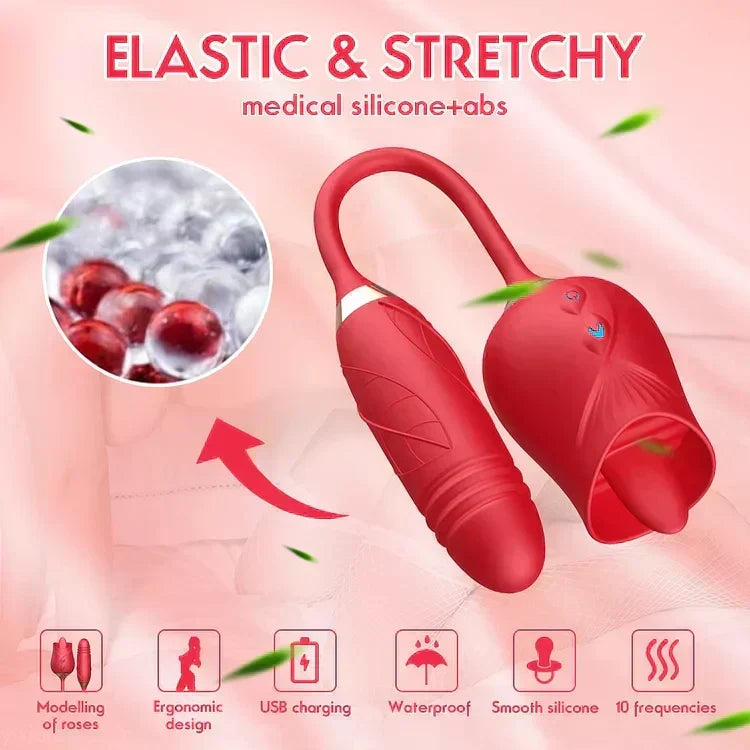 New The Rose Toy With Bullet Vibrator Pro