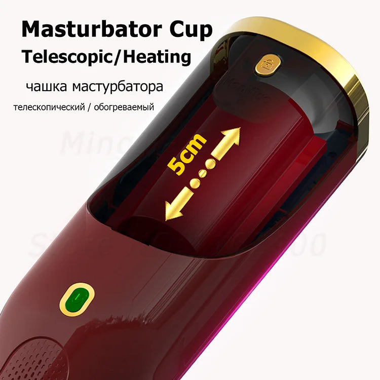 Men Airplane Cup Electric Intelligent Heating Male Masturbator Induction Type Vocal Toy