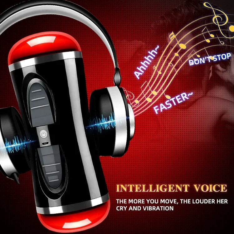 Double Head Automatic Vibration Voice Interaction Hands-free Aircraft Cup