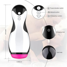 Load image into Gallery viewer, Bowling Deep Throat Intelligent Vibration Vacuum Sucking Voice Aircraft Cup Men's Fun Masturbation Warming Cup