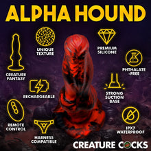 Load image into Gallery viewer, Hell Wolf Thrusting and Vibrating Silicone Dildo