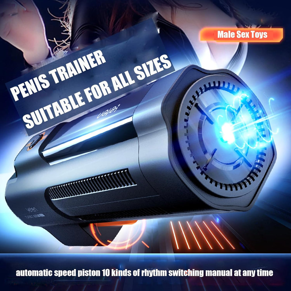 Men's masturbation cup, rotating vibration, suction mode, hands-free heating, adult toy
