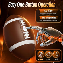 Load image into Gallery viewer, Men's football-shaped masturbator, 12 vibration modes, 3D TPE realistic inner sleeve.