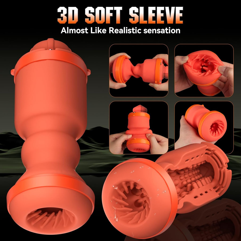 Heated Male Masturbator & Penis Pump — Upgraded 5-in-1 Male Sex Toy with 9 Built-in Modes